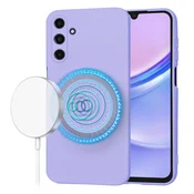 Silikonski ovitek Techsuit SoftFlex MagSafe za Samsung Galaxy A15 - vijoličen