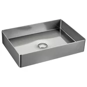 AURUM umivalnik iz nerjavečega jekla 50x35,2cm, vključno z odtokom, nerjaveče jeklo mat - Siva - 50x10x35,2 cm - Sapho - AURUM - 72 - Iz nerjavečega jekla - Pravokotnik - 500 - 100 - 352 - 14