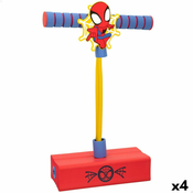 slomart pogo skakalna palica spider-man 3d rdeča otroška (4 kosov)