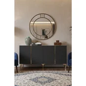 Hanah Home komoda Poli 150, 150 cm, antracit / zlatna