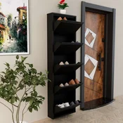 HANAH HOME Ormar za cipele 5 Piece Metal Black