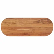 Vidaxl Mizna plošča 110x40x2,5 cm ovalna trdna bukovina