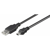 Goobay kabel USB 2.0 Hi-Speed 1.5 m, črn