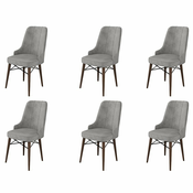 HANAH HOME Set 6 stolica Pare Grey Brown