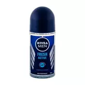 Nivea Men Fresh Active 48h antiperspirant roll-on brez aluminija 50 ml za moške