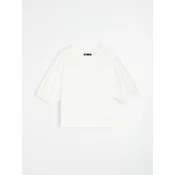 Sinsay - Pamucna bluza s puf rukavima - krem