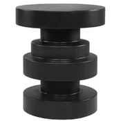 Casa Padrino luxury side table/stool black A� 38 x H. 45 cm - Round fiberglass reinforced table/stool - Living room furniture - Luxury furniture - Luxury interior