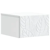vidaXL Stenska stranska miza Bela 34,5 x 33 x 20 cm Inženirski les