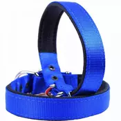Ovratnica za pse - komfort tekstilna, modra barva 30cm