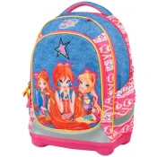 Ranac za devojcice Superlight Winx Etnic, Plavo-roze