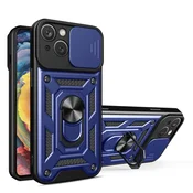 MG Hybrid Armor Camshield ovitek za iPhone 15, modro