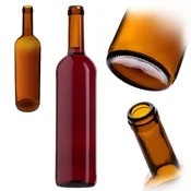 KADAX Steklenica za vino Bordeaux 0,75 l rjava, primerna za jabolčnik