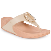 FitFlop  Japonke LULU CRYSTAL-CIRCLET LEATHER TOE-POST SANDALS  Rožnata