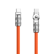USB-C na USB-C rotirajuci kabel Dudao L24CC 120W 1m (narancasti)