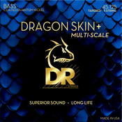 DR Strings Dragon Skin+ Coated Nickel 5-String Medium 45-125 Tapered Multi-Scale Strune za 5 strunsko bas kitaro