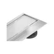 Mexen Flat 360° MGW obratni linijski odtok 50 cm, belo steklo - 1027050-40