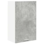 Vidaxl Viseča omarica z vrati Beton sivo in bela 50 x 31 x 80 cm