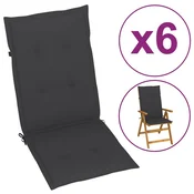 Vidaxl Blazine za vrtne stole 6 kosov antracit 120x50x3 cm blago