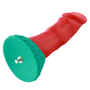 HiSmith HSA115 Fireflow Smooth Silicone Dildo KlicLok 8.6 Red-Green