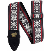 Ernie Ball 4669 Blackjack Red Jacquard Strap