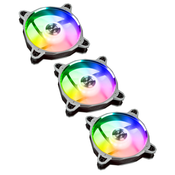 Lian Li 3x BR120 Digital RGB PWM ventilator za pc kucište srebrna, crna, RGB (Š x V x d) 120 x 120 x 27 mm