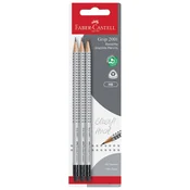 SVINČNIK GRAFITNI HB Z GUMICO GRIP 2001 PK3 FABER CASTELL 117298 BLISTER