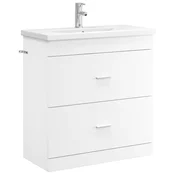 Vidaxl Komplet pohištva za kopalnico Bela 81 x 40 x 84,5 cm
