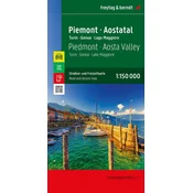 Freytag & Berndt Piemont, Torino, Genova, dolina Aoste. Cestni in turistični zemljevid. Izdaja 2025.