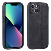 Premium ovitek Cube Leather za iPhone 13 z vgrajeno zaščito zadnjih kamer - graphite black