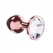 Gardj Europe Plug-Butt Plug Diamond Moonstone Shine L v rožnato zlati barvi