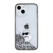 Karl Lagerfeld KLHCP15SLKCNSK iPhone 15 6.1 transparent hardcase Liquid Glitter Choupette (KLHCP15SLKCNSK)