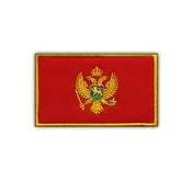 shumee Našitek zastave Črne gore - samolepilna podlaga - vezen našitek/značka/emblem