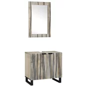 vidaXL Komplet pohištva za kopalnico 2 pcs Bela 62 x 33 x 58 cm