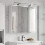 vidaXL Kopalniška ogledalna omara Bela 63,5 x 16 x 62,5 cm