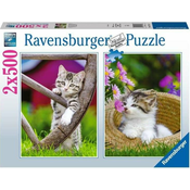 Ravensburger Puzzle Mačke na podeželju 2x500 kosov