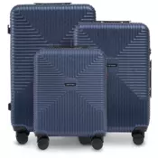Set od 3 WINGS PC ECO BLUE kofera