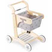 Kinder Home Drvene hodalice za bebe kolica za kupovinu sa korpom, igracka za guranje, montesori ( HL003 )