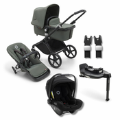 Bugaboo Fox Cub travel+ komplet BLACK/FOREST GREEN - FOREST GREEN