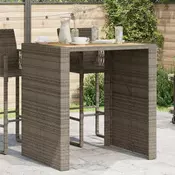 Vidaxl vidaXL Vrtna barska miza z akacijevo ploščo siva 105x80x110 cm