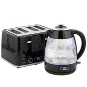 Homestar Komplet grelnik vode in toster 17L 2200W črn