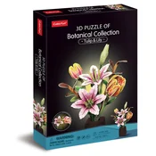 3D slagalica Cubic Fun - Buket ljiljana i tulipana, 103 dijela