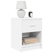 vidaXL Nočne omarice 2 kosa s predalom bele barve 40x34x50 cm