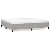 Vidaxl Posteljni okvir brez vzmetnice svetlo siv 200x200 cm blago
