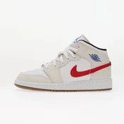 Air Jordan 1 Mid Kids Phantom/ Game Royal-White-Sail 6.5Y