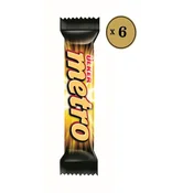 Ulker Metro Mlecna cokolada punjena karamelom i nugat kremom 30g, 6 komada