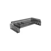 Stalak za monitor s organizatorom, metalna mreža, ALBA, crni MESHUP N