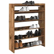 Vidaxl Regal za čevlje starinski les 80x25x100 cm inženirski les