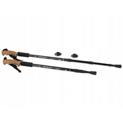 Treking palice za nordijsko hojo z ergonomskim ročajem iz plute, 135 cm, 2 kosa, modre