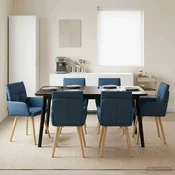 Jedilni stoli 6 kos Blago Modra 60 x 56 x 96 cm