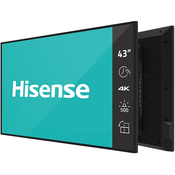 Hisense digital signage display 43DM66D 43" / 4K / 500 nits / 60 Hz / (24h / 7 days)